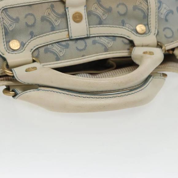 CELINE Paris Macadam Canvas Boogie bag Hand Bag Light Blue Auth 100659 - Picture 7 of 16